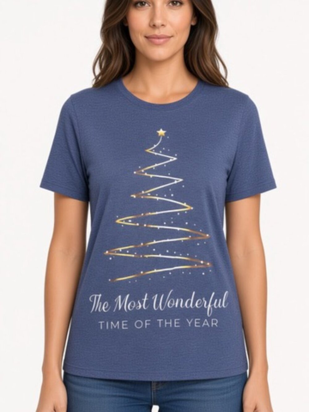 NWT Christmas Tree Graphic Tee Most Wonderful Time